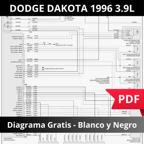 Vista previa diagrama eléctrico DODGE DAKOTA 1996 3.9L