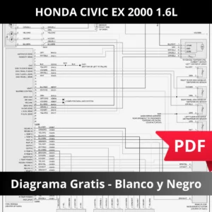 Vista previa Diagrama eléctrico HONDA CIVIC EX 2000 1.6L