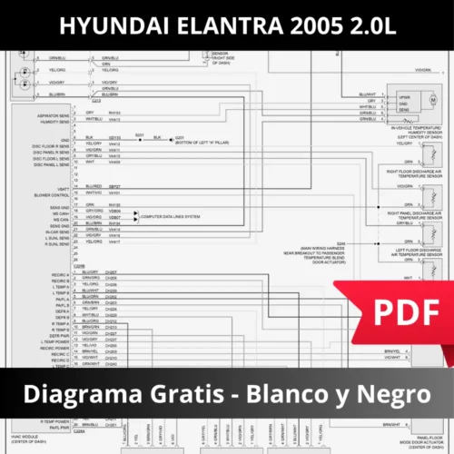 Vista previa Diagrama eléctrico HYUNDAI ELANTRA 2005 2.0L