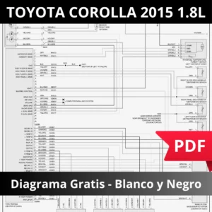 Vista previa diagrama eléctrico Toyota Corolla 2015 1.8L.