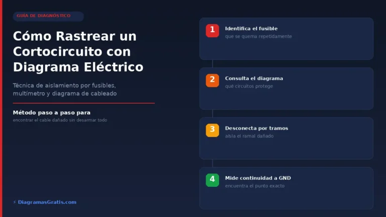 Cómo encontrar un cortocircuito en el auto con diagrama eléctrico